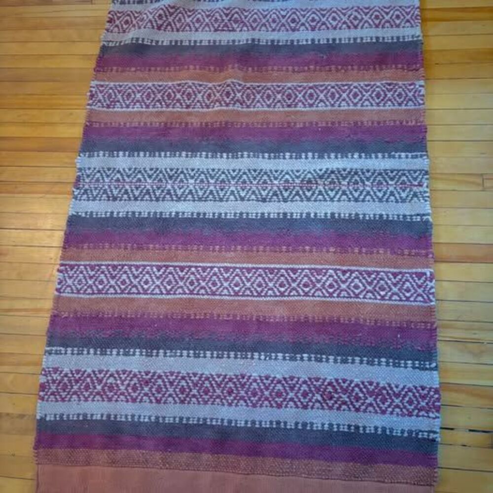 Rug red brown beige 4 by 2 feet